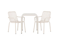 Kafégruppe Borneo & Peking 70 x 70 + 2-pakk spisestoler – beige