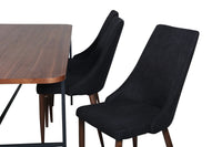 Spisegruppe Uno & Leone 200 x 90 2-pakk – natur og svart