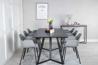 Spisegruppe Comfort & Marina 2-pakk 180 x 90 – grå og svart