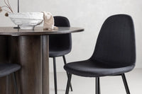 Spisestol Polar & Olivia 2-pakk + Rundt spisebord ⌀110 – svart og mokka
