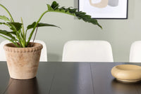 Spisegruppe rektangulær 200 x 90 + spisestol 2-pakk – svart og beige