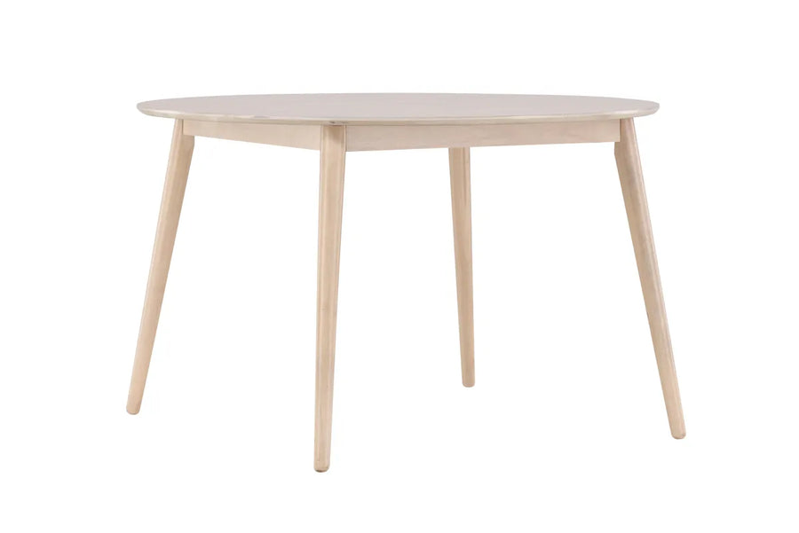 Spisebord Flora rundt ⌀120 – hvitvasket