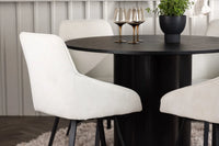 Spisegruppe rund ⌀110 2-pakk – svart og beige