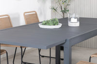 Spisestol Lindos & Marbella 2-pakk + spisebord rektangulært 160 x 100 – brun og svart