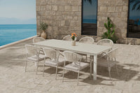 Spisegruppe Levels & Paros rektangulær 229 × 100 – beige