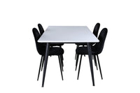Spisegruppe 2-pakk Jimmy & Polar 150 x 90 – hvit og svart
