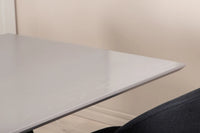 Spisestol Velvet & Piazza 2-pakk + rektangulært spisebord 180 x 90 – svart