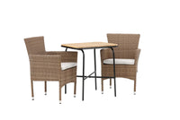 Spisestol Malina & Holmbeck 2-pakk + kafébord 70 x 55 – natur