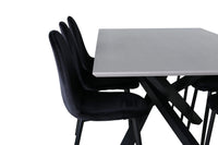 Spisegruppe Polar & Piazza 2-pakk, rektangulært spisebord 180 x 90 – svart