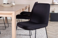 Spisegruppe Slider & Muce 170 x 95 + 2-pakk spisestoler – whitewash og svart
