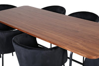 Spisegruppe Berit & Uno 200 x 90 – svart og natur