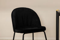 Spisestol Wrinkles & Pelle 2-pakk + Rektangulært spisebord 190 x 90 – svart
