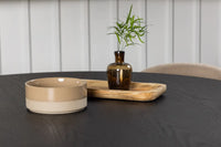 Spisestol Velvet & Bootcut 2-pakk + rundt spisebord ⌀110 – beige og svart