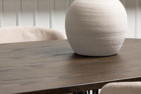 Spisestol Modesto & Stone 2-pakk + Spisebord ovalt 220 x 100 – beige og mokka