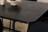 Spisegruppe Berit & Uno 200 x 90 – svart