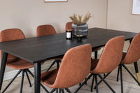Spisegruppe Dipp & Polar 180 x 90 2-pakk – svart og brun
