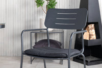 Spisegruppe Nicke & Paola 2-pakk + rektangulært spisebord 200 × 100 – svart