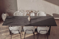 Spisegruppe Chico & Milly 2-pakk 235 × 100 – hvit og svart