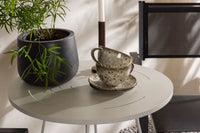 Spisestol Copacabana & Bacong 2-pakk + kafébord ⌀60 – svart og beige