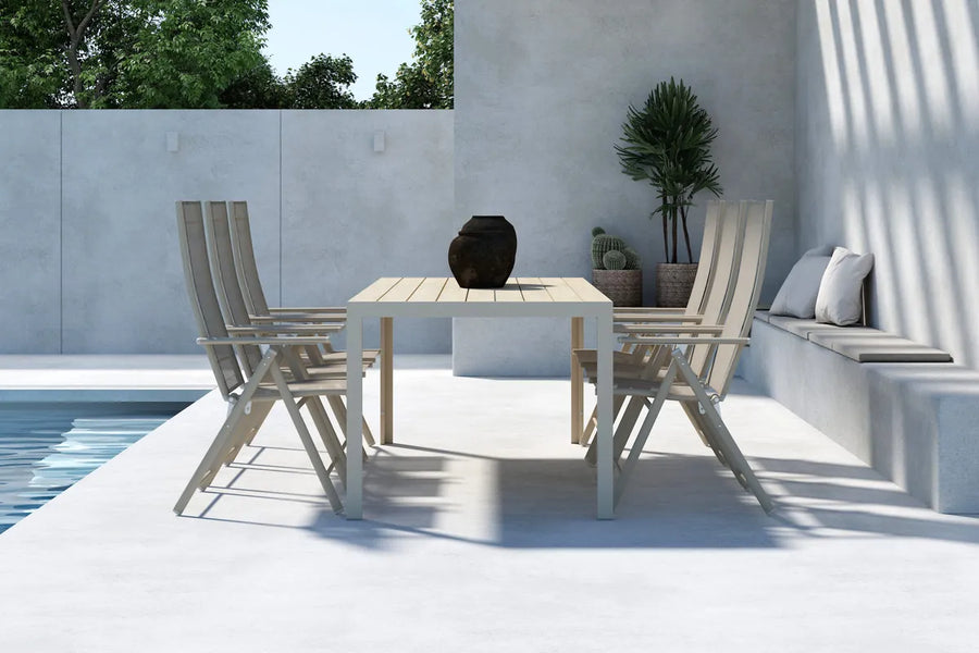 Spisegruppe Levanzo & Mirko 2-pakk 205 x 90 – beige