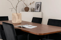 Spisestol Petra & Uno + Rektangulært spisebord 200 x 90 – svart og natur