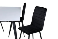 Spisegruppe Jimmy & Windu 150 x 90 – hvit og svart