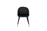 Spisestol Velvet 2-pakk – svart