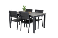 Spisegruppe Levels 160 x 100 + spisestol 2-pakk – svart