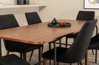 Spisegruppe Uno & Leone 200 x 90 2-pakk – natur og svart