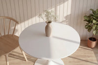 Spisebord Hamden rundt 110x75 – hvit