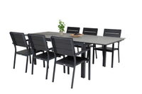 Spisegruppe Levels 160 x 100 + spisestol 2-pakk – svart