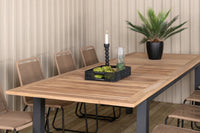 Spisegruppe Panama & Lindos 224 x 100 2-pakk – svart og brun