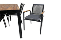 Spisegruppe Dallas & Bois 2-pakk rektangulært 205 x 90 – svart og natur