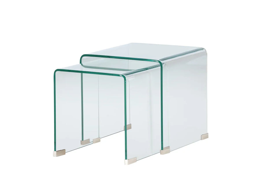 Sidebord Telemark 42x42cm, 36x36cm – gjennomsiktig