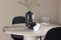 Spisestol Polar & Olivia 2-pakk + Spisebord rundt ⌀110 – svart og beige