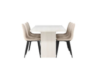 Spisegruppe Polar & Olga 2-pakk 200 x 90 – beige og hvit