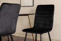 Spisebord Petra & Windu 190 x 90 + spisestol 2-pakk – svart