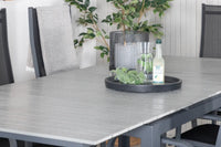 Spisegruppe Levels & Copacabana 160 x 100 + reklinerstol 2-pakk – svart