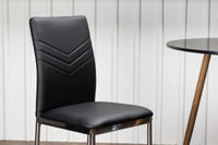 Spisestol Lily 2-pakk – svart