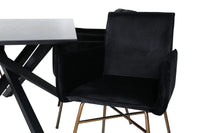Spisegruppe Petra & Piazza 180 x 90 – svart