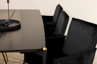Spisegruppe Pelle & Petra 190 x 90 – svart