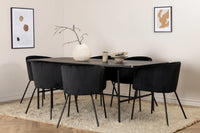 Spisegruppe Berit & Uno 200 x 90 – svart