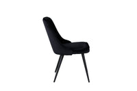 Spisestol Velvet Deluxe 2-pakk – svart