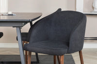 Spisestol Arch & Inca 2-pakk + Rektangulært spisebord 160 x 85 – svart