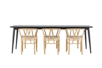 Spisegruppe 230 x 85 – beige og svart