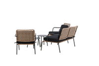 Sofagruppe Paola – svart og natur
