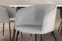 Spisegruppe Berit & Jimmy 195 x 90 – grå og hvit