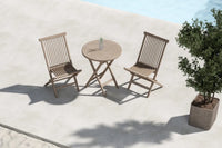 Spisestol Kenya 2-pakk + kafébord Kenya ⌀70 – whitewash