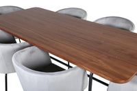 Spisegruppe Berit & Uno 200 x 90 – grå og natur