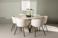 Spisegruppe Berit & Sandvik ⌀140 – beige